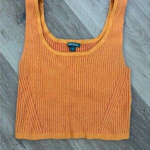 wild fable Orange Ribbed Cropped Tank